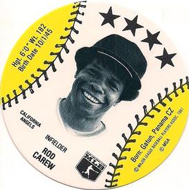 1982 On Deck Cookies Discs #NNO Rod Carew Front