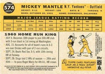 2010 Topps VIP National Convention Retro #574 Mickey Mantle Back