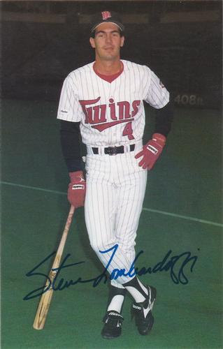 1987 Minnesota Twins Postcards #NNO Steve Lombardozzi Front