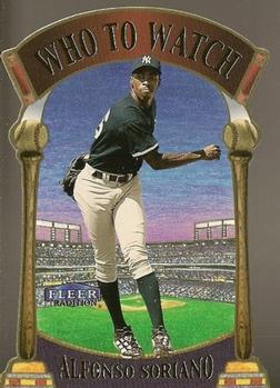 2000 Fleer Tradition - Who to Watch #9 WW Alfonso Soriano Front