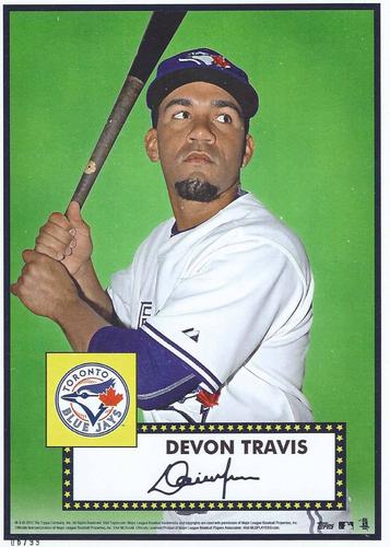 2015 Topps MLB Collection '52 Tribute Call-Up Series 5x7 #NNO Devon Travis Front