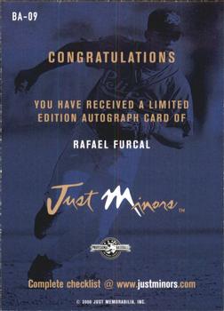 2000 Just - Autographs #BA-09 Rafael Furcal Back