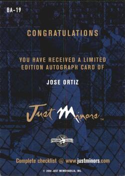 2000 Just - Autographs #BA-19 Jose Ortiz Back