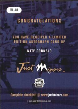 2000 Just - Autographs #BA-40 Nate Cornejo Back