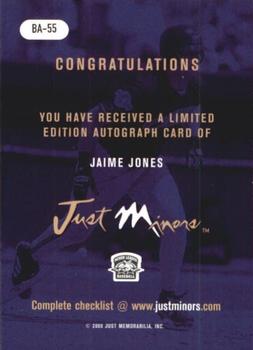 2000 Just - Autographs #BA-55 Jaime Jones Back