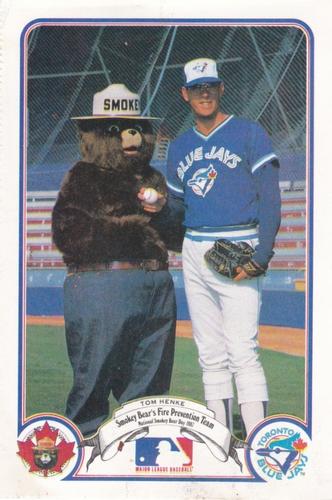 1987 Smokey Bear's Fire Prevention Team American League #14 Tom Henke Front