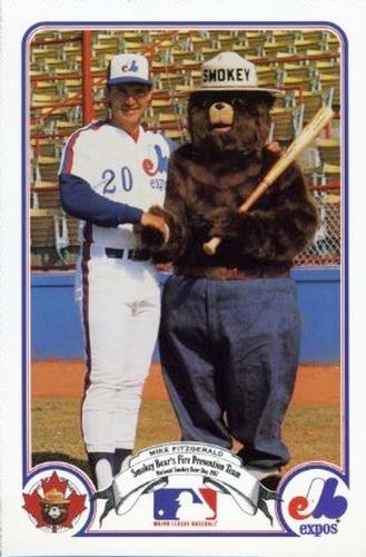 1987 Smokey Bear's Fire Prevention Team National League #14 Mike Fitzgerald Front