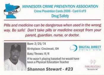 2006 Minnesota Twins Police #6 Shannon Stewart Back