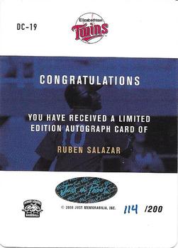 2000 Just - Autographs Die Cut #DC-19 Ruben Salazar Back