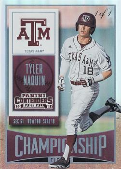 2015 Panini Contenders - Championship Ticket #97 Tyler Naquin Front