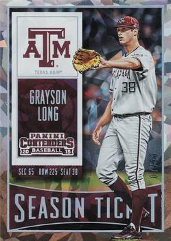 2015 Panini Contenders - Cracked Ice Ticket #45 Grayson Long Front