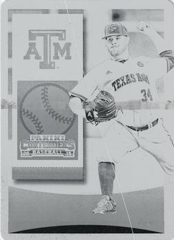 2015 Panini Contenders - Printing Plates Black #1 A.J. Minter Front