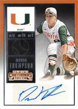2015 Panini Contenders - College Ticket Autographs #40 David Thompson Front