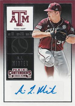 2015 Panini Contenders - College Ticket Autographs #50 A.J. Minter Front