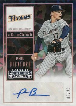 2015 Panini Contenders - College Ticket Autographs Cracked Ice #14 Phil Bickford Front