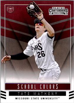 2015 Panini Contenders - School Colors #46 Tate Matheny Front