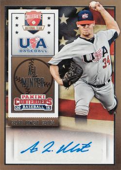 2015 Panini Contenders - USA Baseball Ticket Autographs #42 A.J. Minter Front