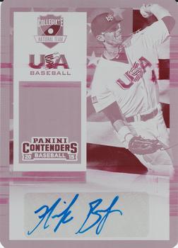 2015 Panini Contenders - USA Baseball Ticket Autographs Printing Plates Magenta #46 Nick Banks Front