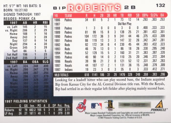 1998 Score #132 Bip Roberts Back