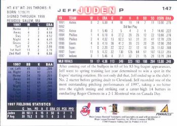 1998 Score #147 Jeff Juden Back