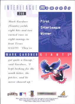 1998 Score #256 Mark Gardner Back
