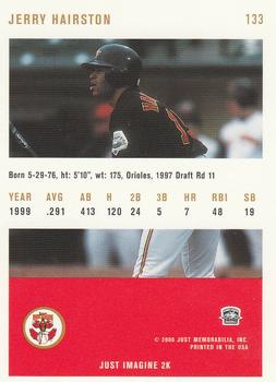2000 Just - Gold #133 Jerry Hairston Jr.  Back