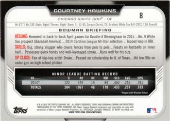 2015 Bowman Draft - Chrome #8 Courtney Hawkins Back