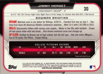 2015 Bowman Draft - Chrome #30 Jimmy Herget Back