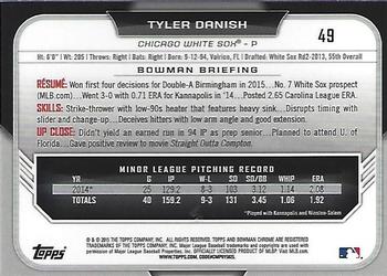 2015 Bowman Draft - Chrome #49 Tyler Danish Back