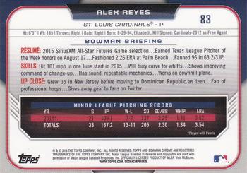 2015 Bowman Draft - Chrome #83 Alex Reyes Back