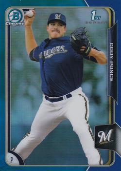 2015 Bowman Draft - Chrome Blue Refractors #47 Cody Ponce Front