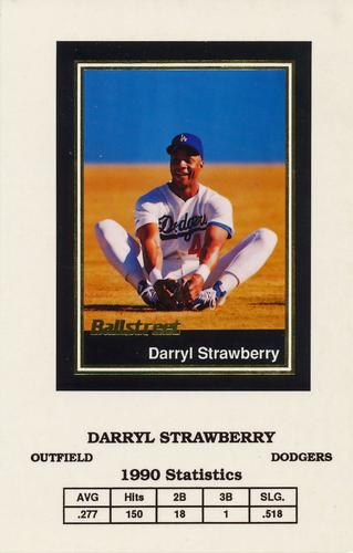 1991 Ballstreet - Oversized #25 Darryl Strawberry Front