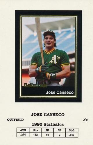 1991 Ballstreet - Oversized #30 Jose Canseco Front