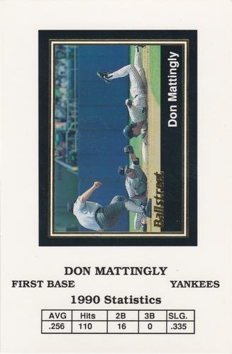 1991 Ballstreet - Oversized #50 Don Mattingly Front