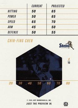 2000 Just - Tools Preview 2K #4 Chin-Feng Chen  Back