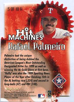 2000 Metal - Hit Machines #5 H Rafael Palmeiro  Back