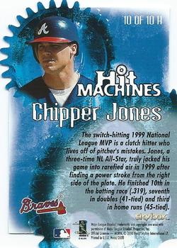 2000 Metal - Hit Machines #10 H Chipper Jones  Back
