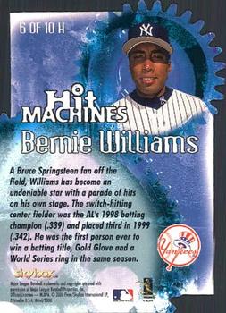 2000 Metal - Hit Machines #6 H Bernie Williams  Back