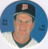 1995 Coca-Cola Minnesota Twins Pogs SGA #NNO Dick Such Front