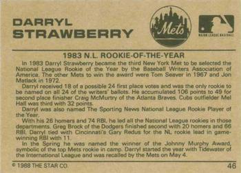 1988-89 Star Gold #46 Darryl Strawberry Back