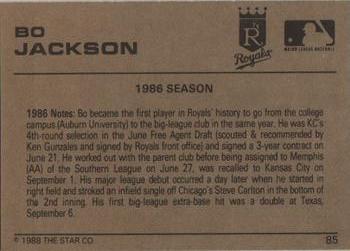 1988-89 Star Gold #85 Bo Jackson Back