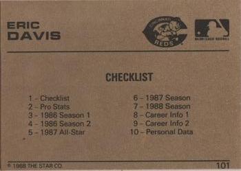 1988-89 Star Gold #101 Eric Davis Back