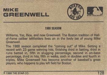 1988-89 Star Gold #128 Mike Greenwell Back