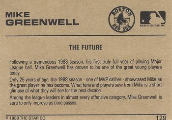 1988-89 Star Gold #129 Mike Greenwell Back