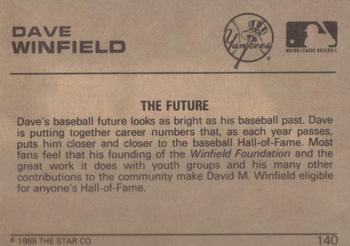 1988-89 Star Gold #140 Dave Winfield Back