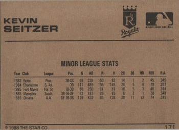 1988-89 Star Gold #171 Kevin Seitzer Back