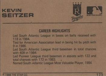 1988-89 Star Gold #173 Kevin Seitzer Back