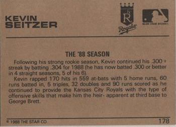 1988-89 Star Gold #178 Kevin Seitzer Back