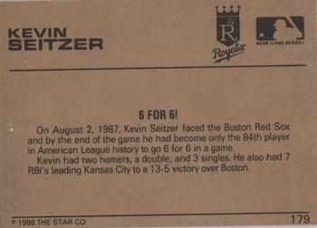 1988-89 Star Gold #179 Kevin Seitzer Back