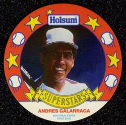 1990 Holsum Discs #4 Andres Galarraga Front